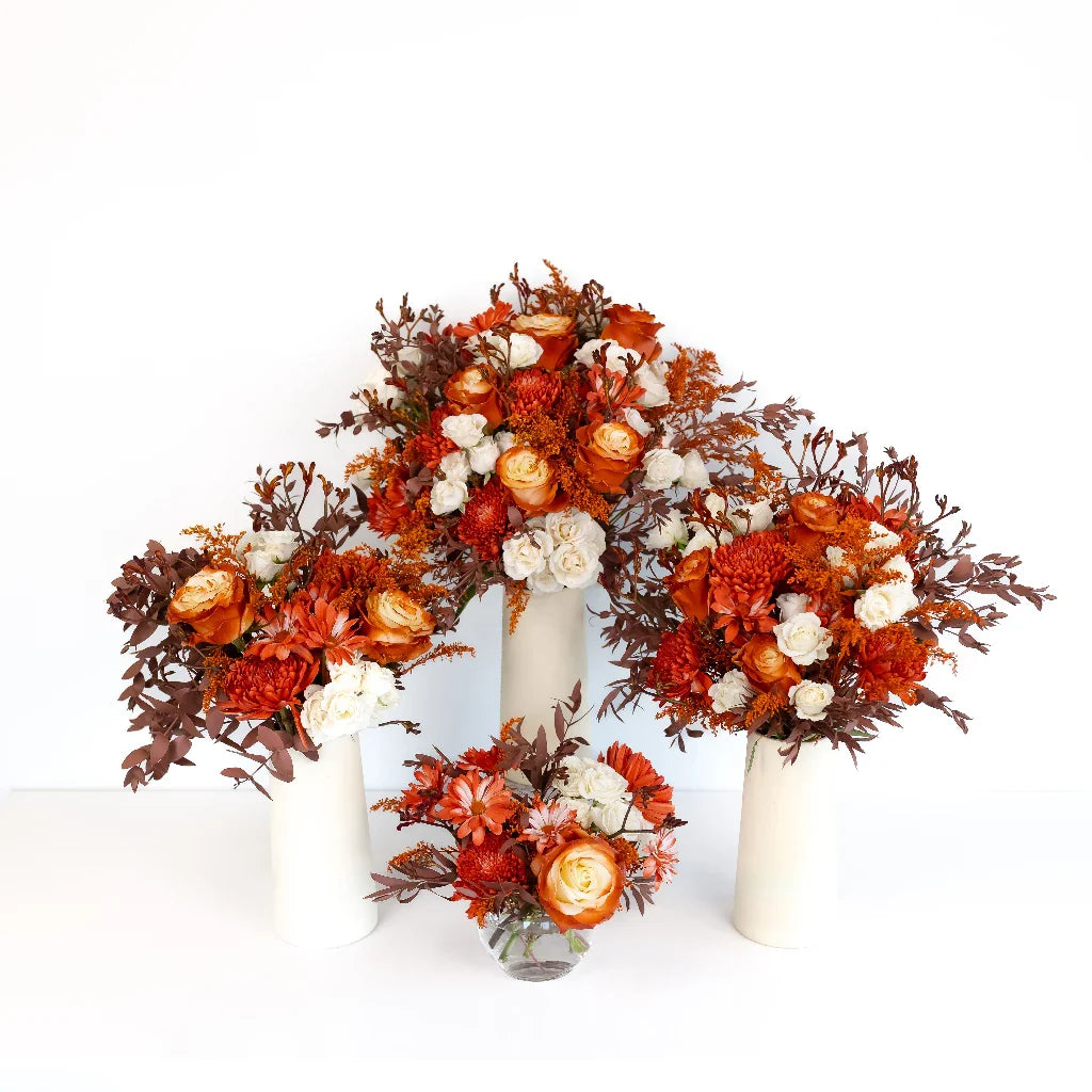 FiftyFlowers Desert Orange Flower Centerpieces