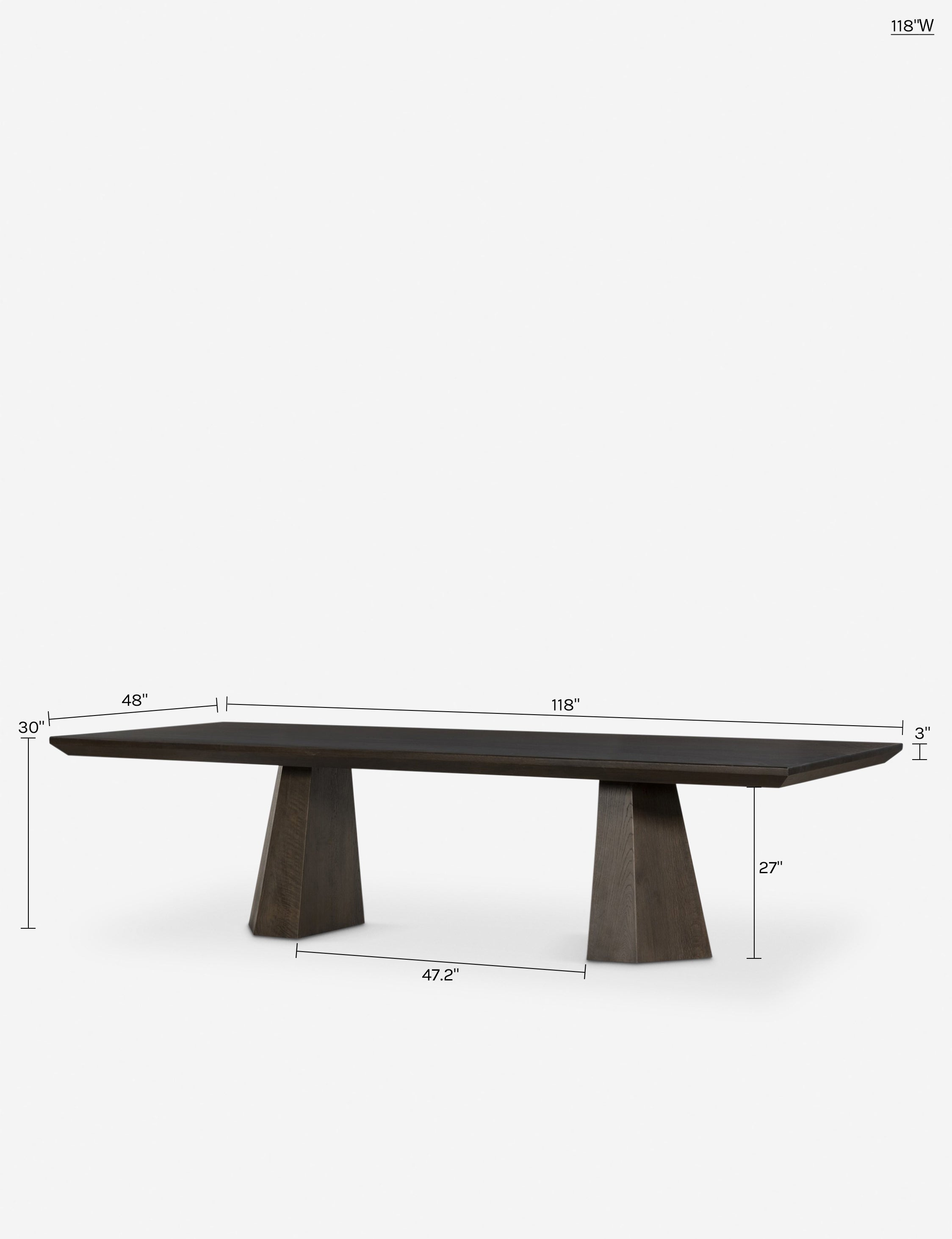 Lulu and Georgia Haas Dining Table – Espresso Oak - view 15