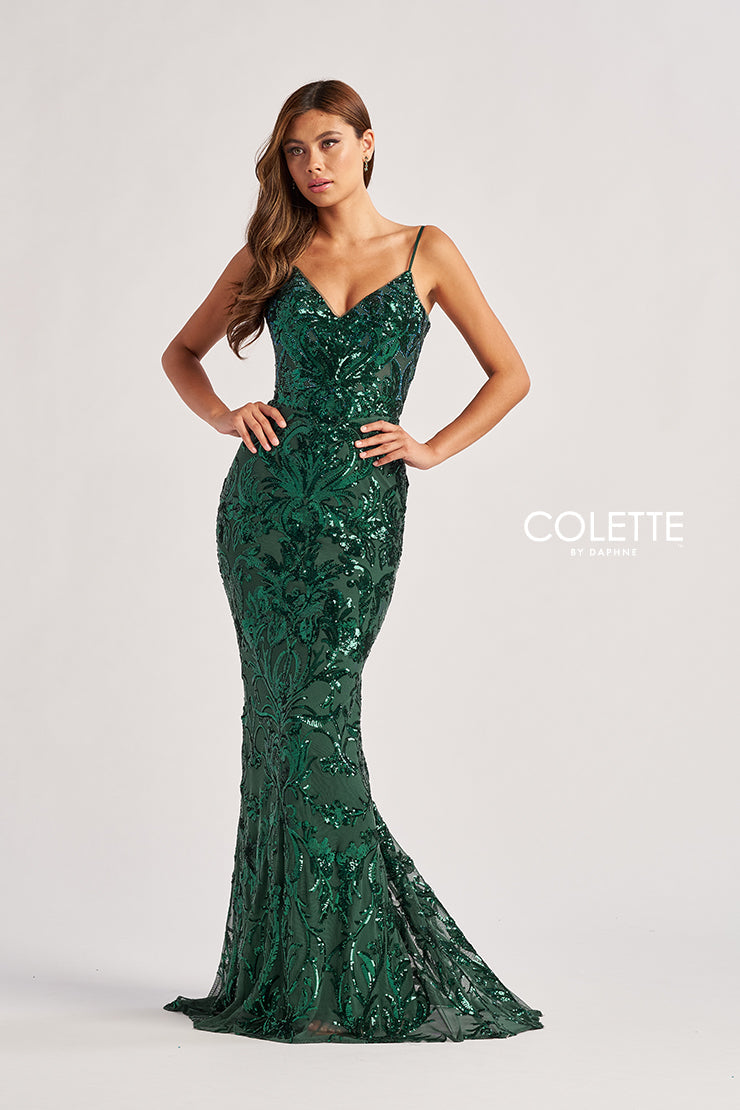 Colette by Daphne 8685 Long Mermaid Formal Sequin Pprom Dress - view 4