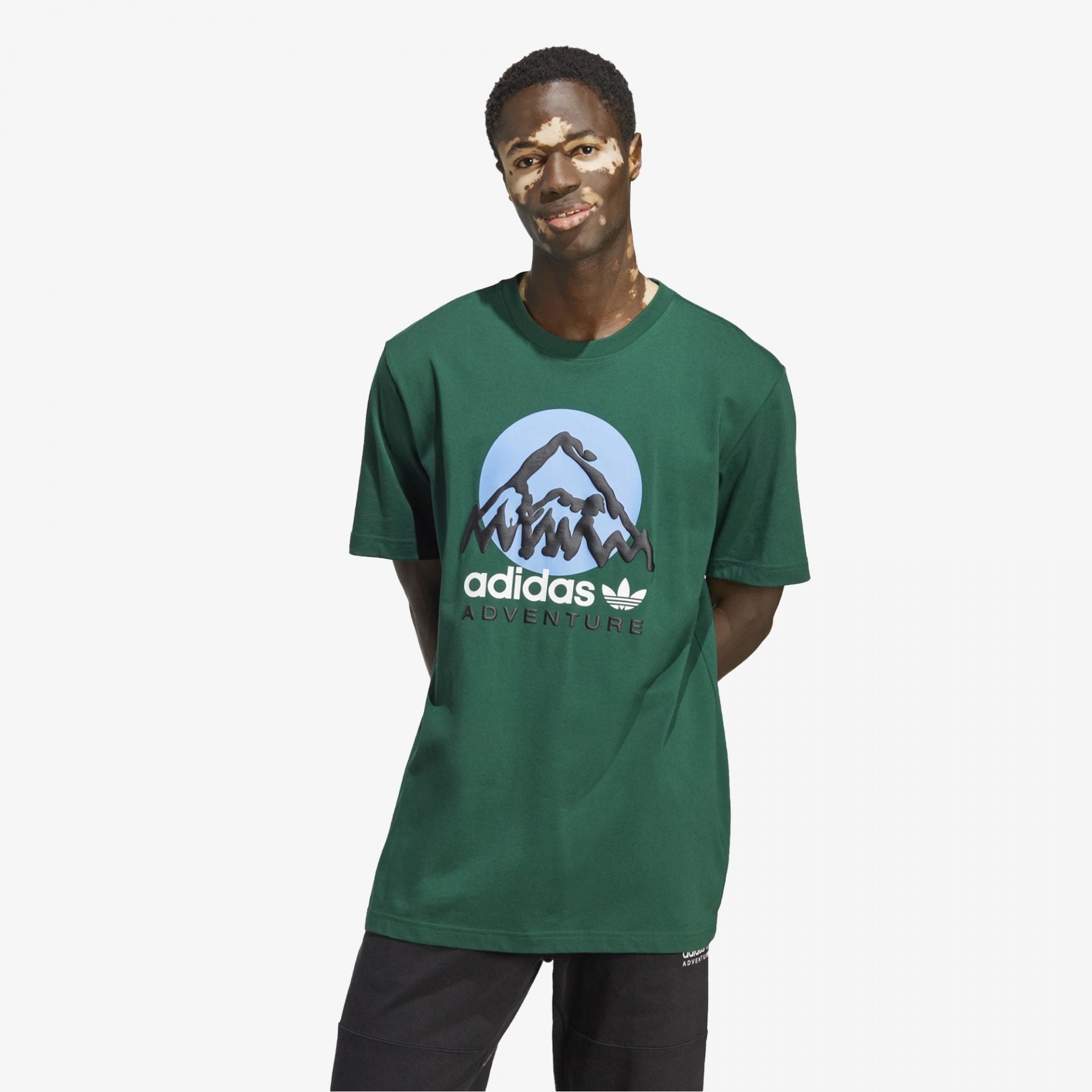 Adidas Originals | ADVENTURE MOUNTAIN FRONT TEE { DARK GREEN - view 4