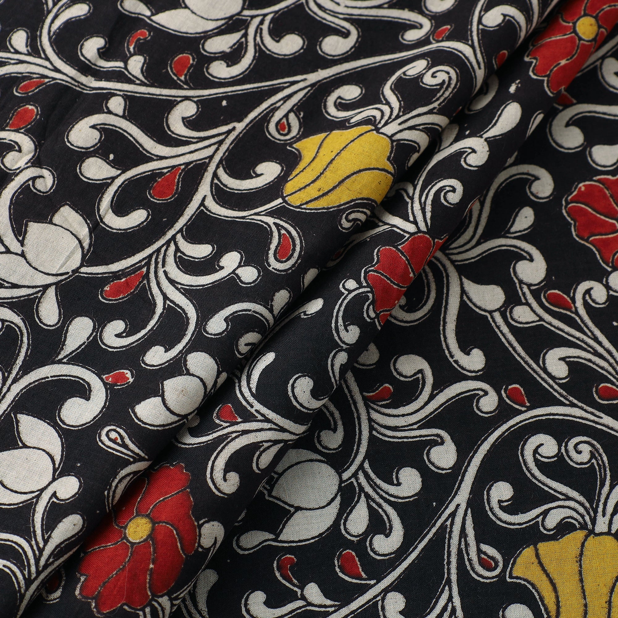 SOUTH KARGHA Black - Cotton Kalamkari Print Fabric 09 - view 2