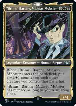 Brims barone midway – Magic "Brims" Barone, Midway Mobster [256] [Showcase Cards of Tomorrow] [Unfinity] [Non-Foil]