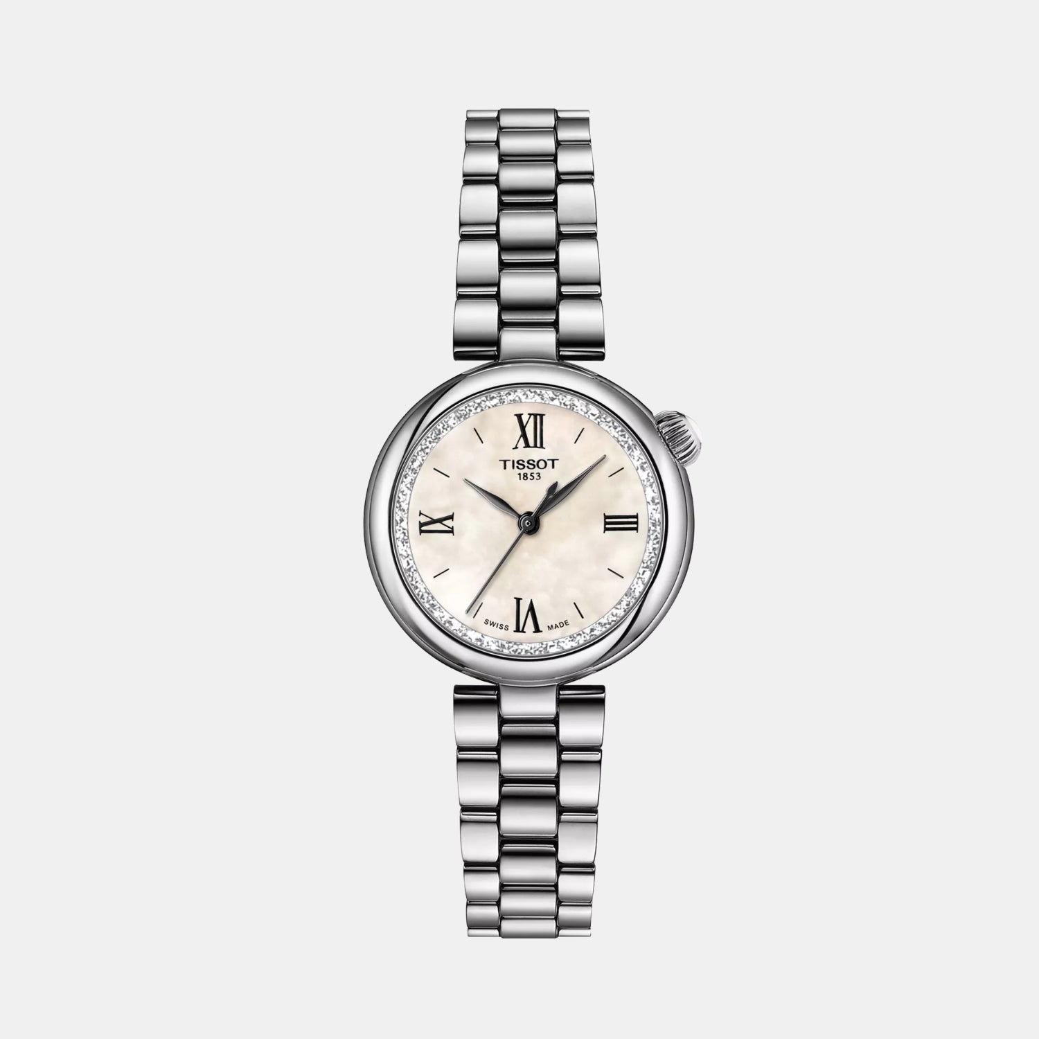 Tissot Desir Women Quartz White Mother Of Pearl Dial Analog Stainless Steel Watch T1520101111800
