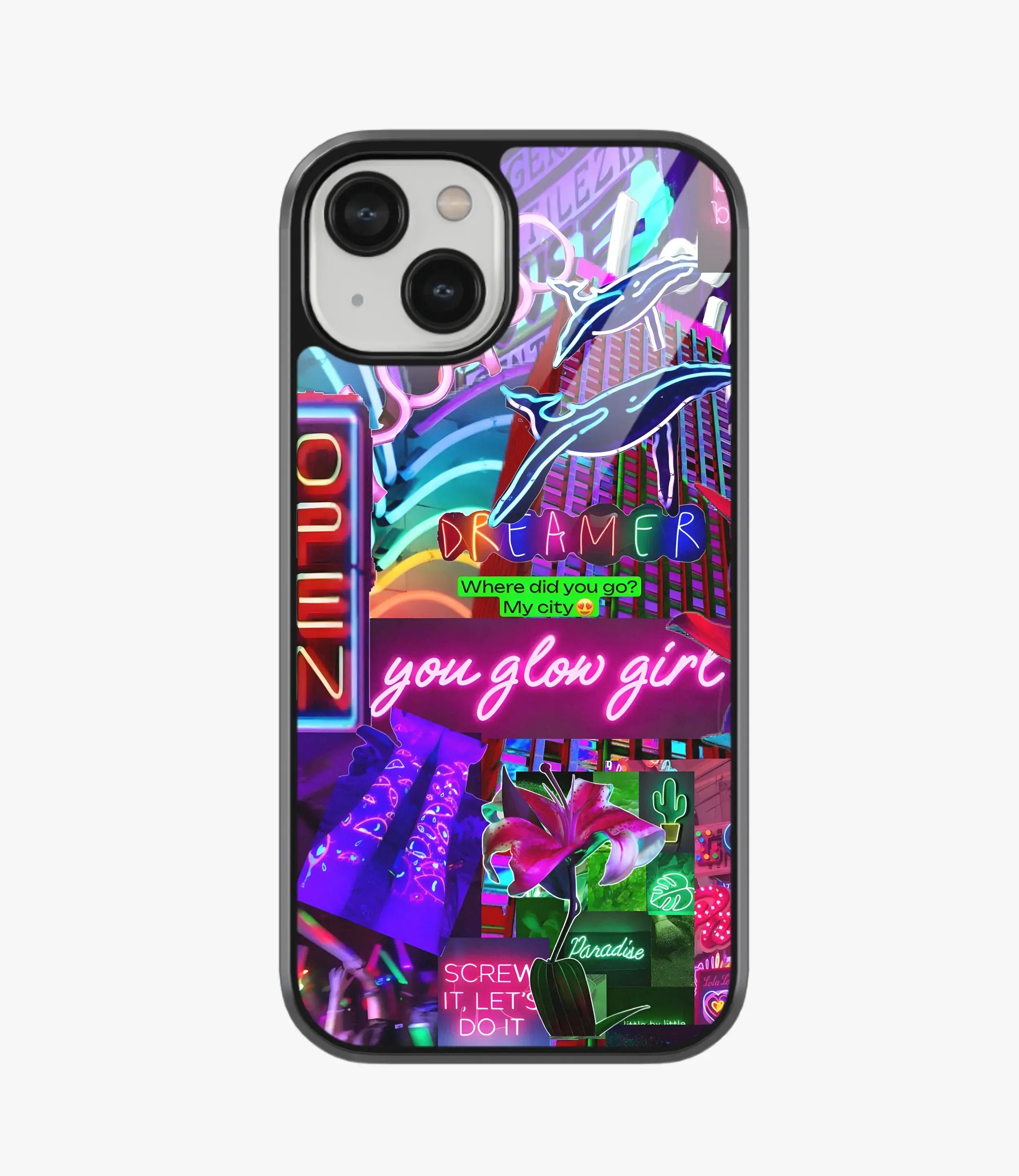The Case Company You Glow Girl Neon Glass Case