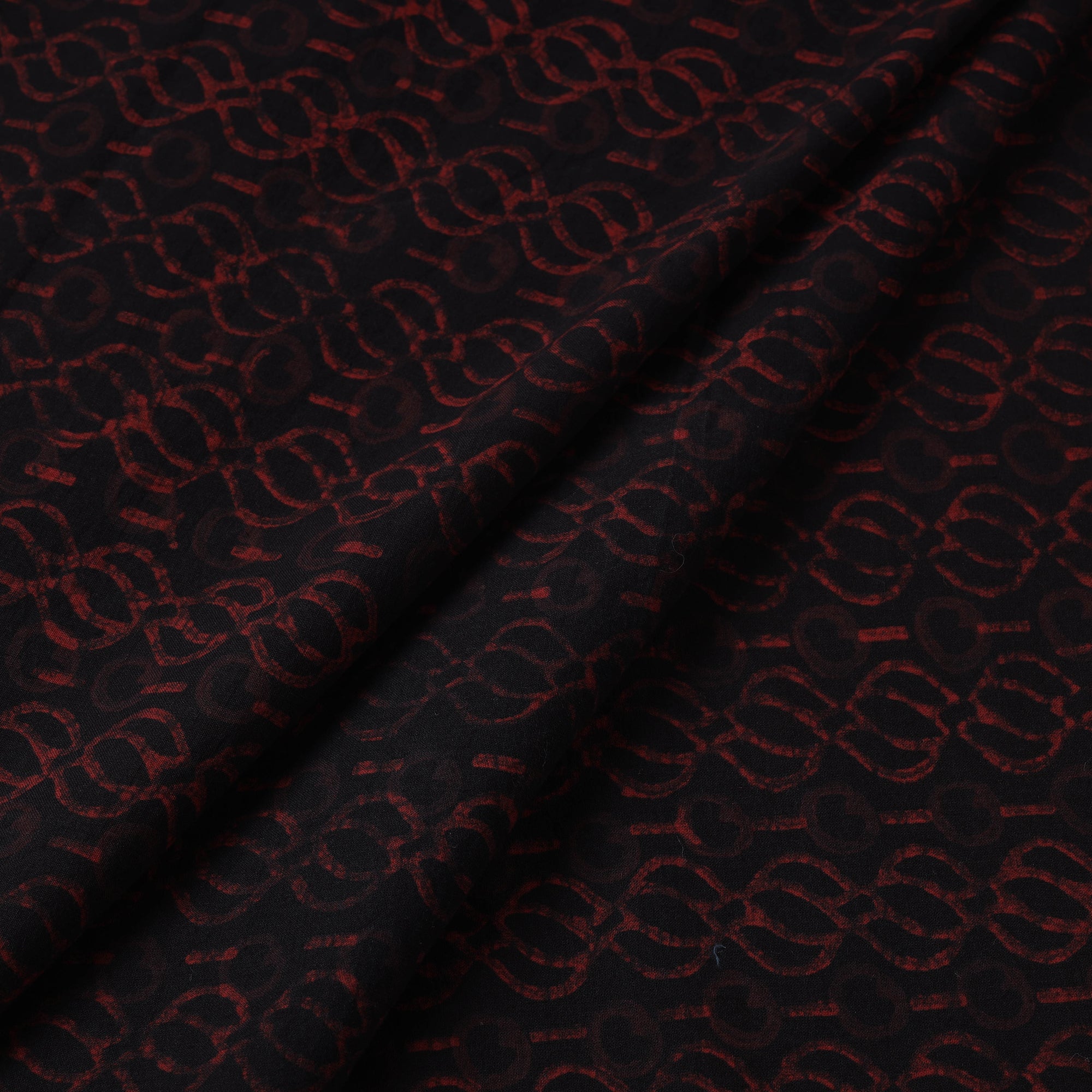 HAVELI CHRONICLES Black - Akola Hand Block Printed Cotton Fabric - view 2