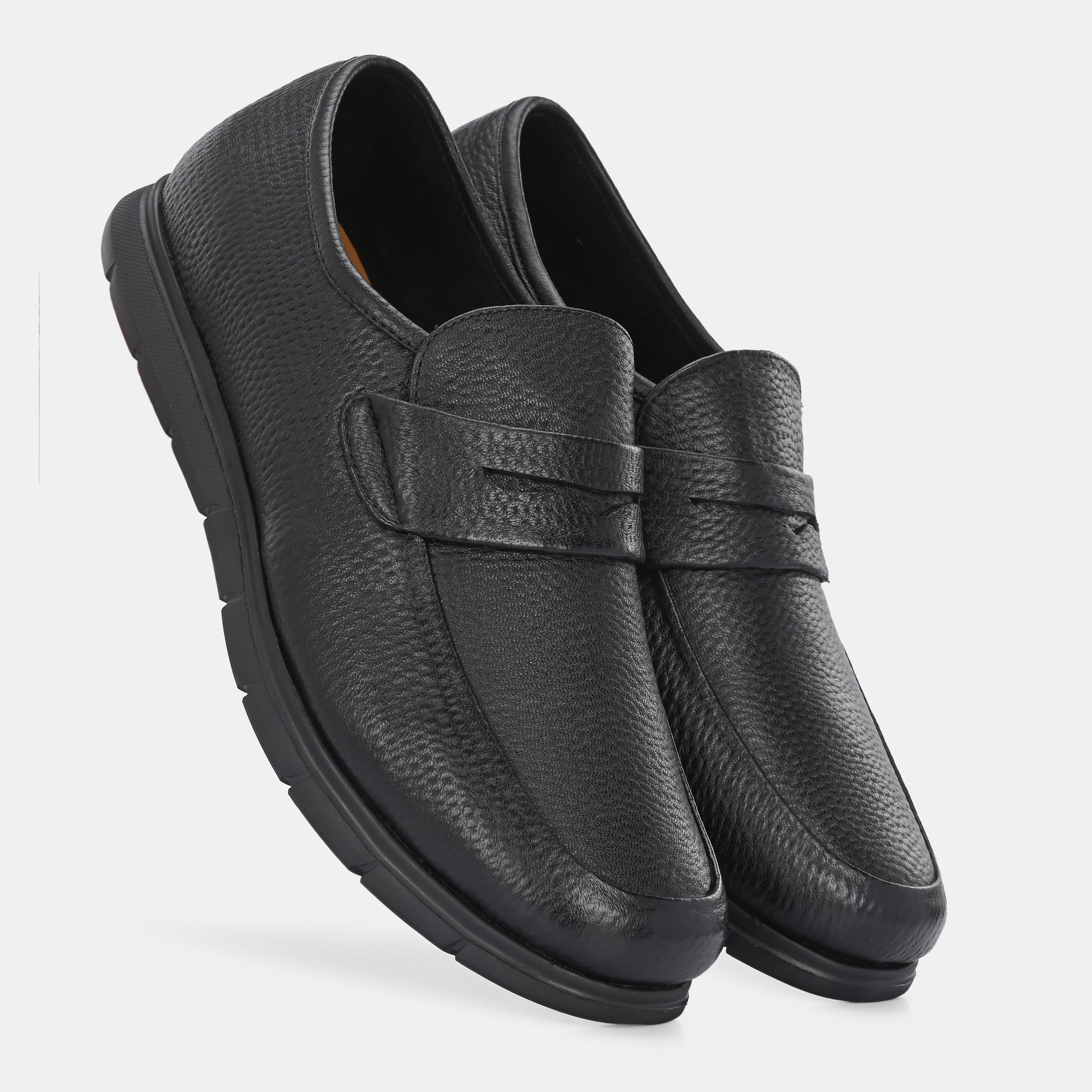 Pashmina Leather Loafers by Lafattio – Black - view 4