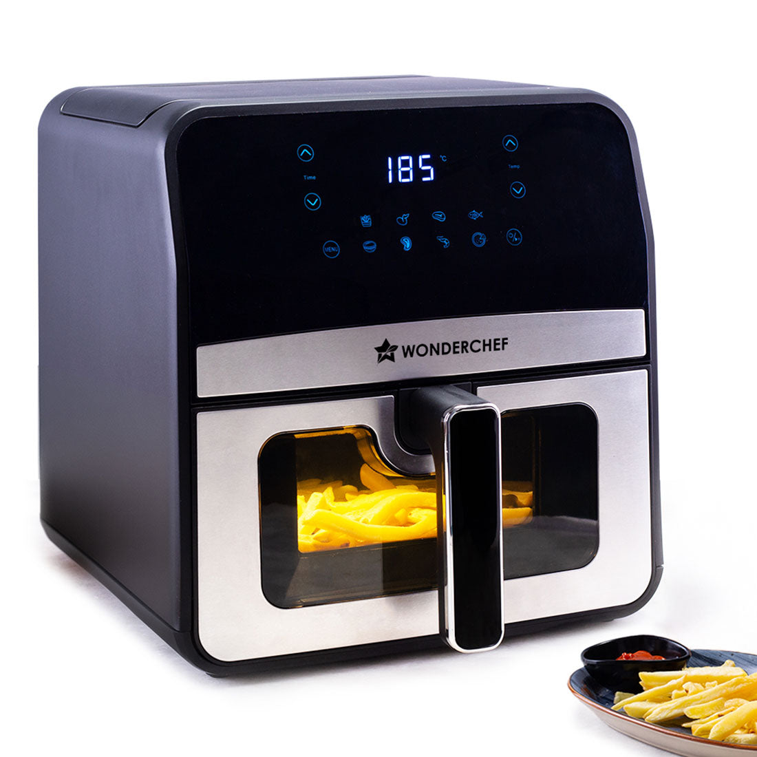 Wonderchef Regenta Digital Air Fryer with Window | 1800W, 6.5L.