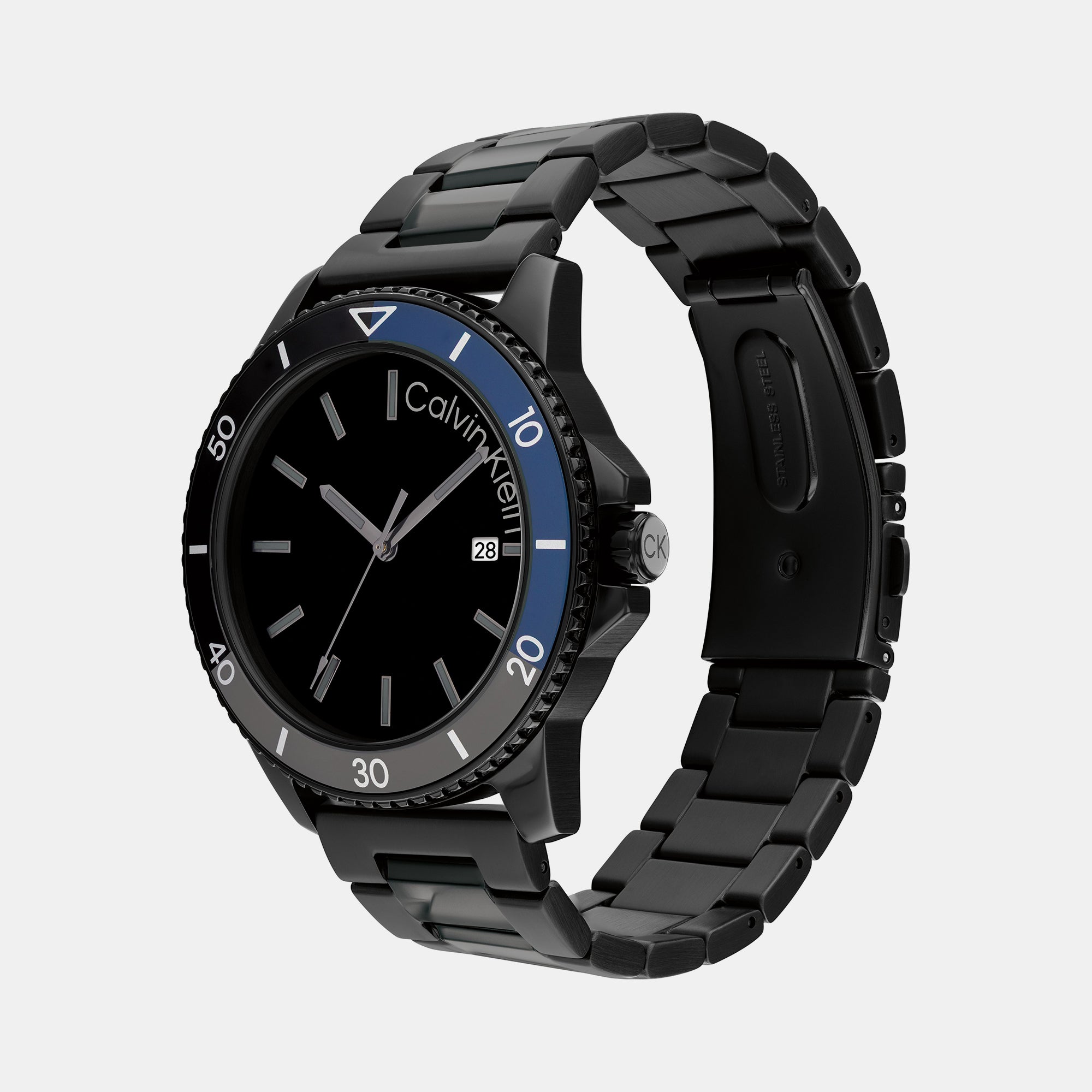 Calvin Klein Aqueous Men Quartz Black Dial Analog Stainless Steel Watch 25200382 - view 2
