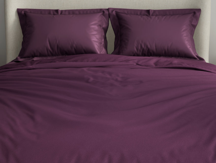 Spaces India Solid Purple Solid Fleece Blanket - Cushlon By Spaces - view 4