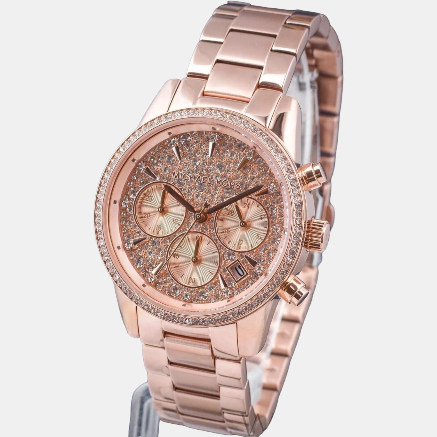 Michael Kors Bryant Women Quartz Rose Gold Dial Chronograph Stainless Steel Watch MK7302 - view 2