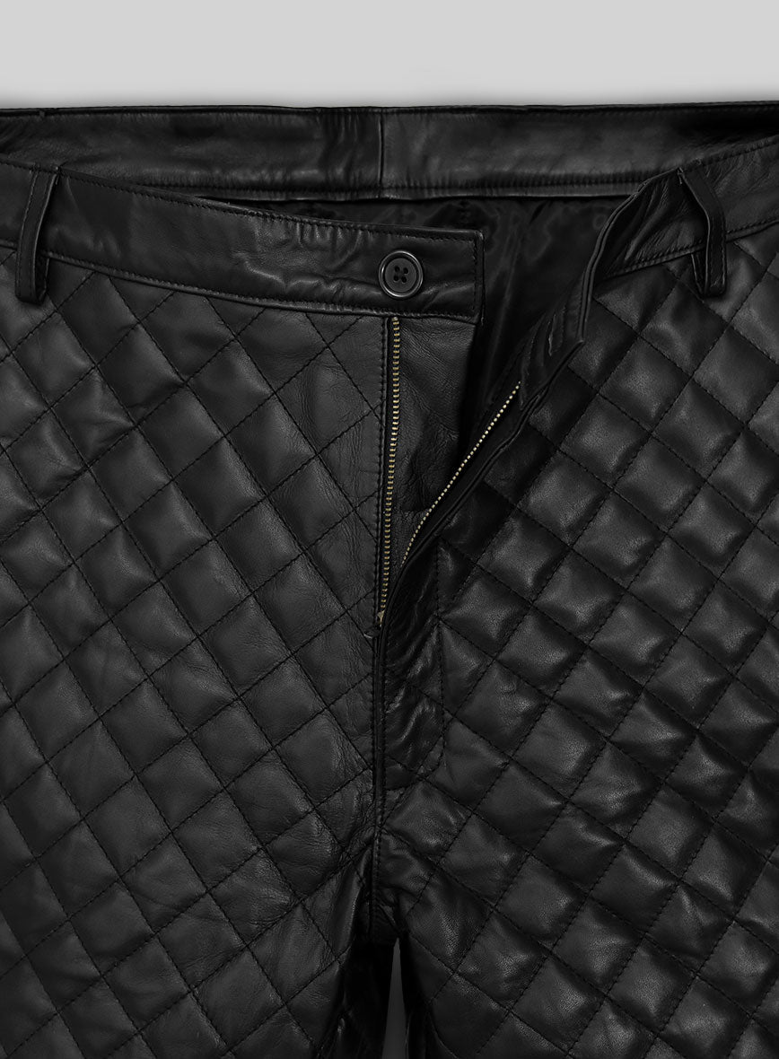 StudioSuits Bocelli Quilted Leather Pants - view 3