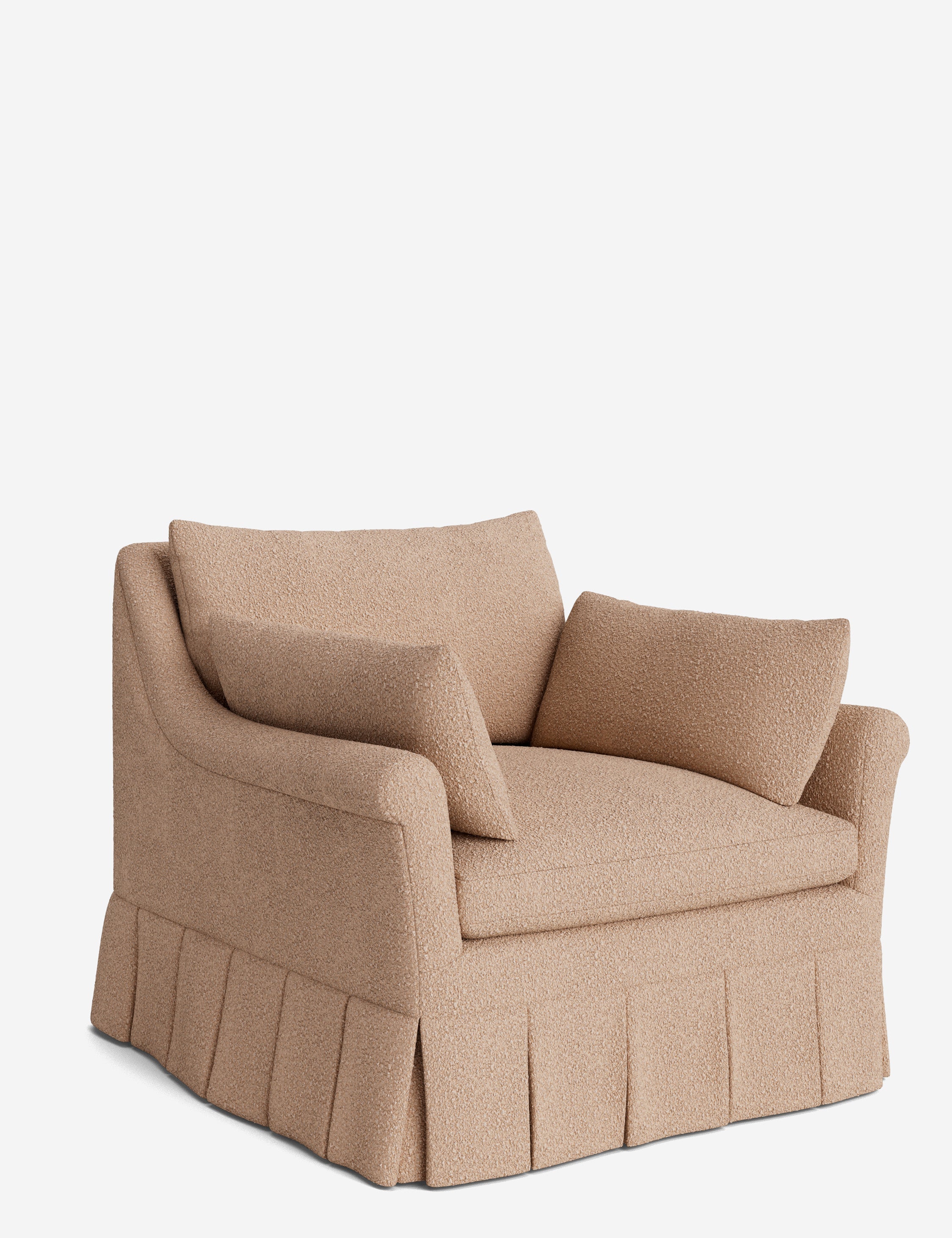 Lulu and Georgia Portola Rolled Arm Luxe Depth Pleated Chair - view 164