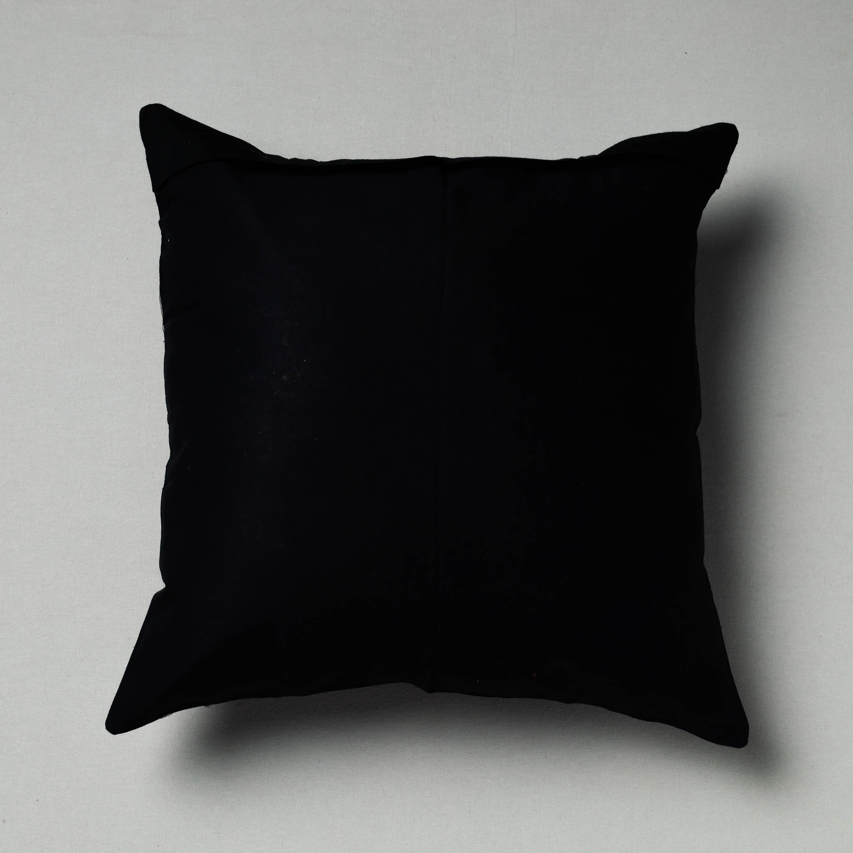 ASHOKA ASSEMBLE - CELEBRATING CRAFTS OF ODISHA Black - Pipli Applique Work Cotton Cushion Cover (16 x 16 in) - view 3