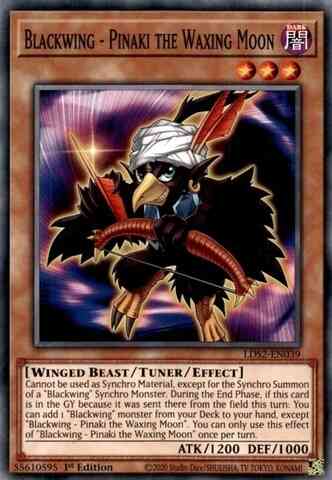 Yu-Gi-Oh! Blackwing - Pinaki the Waxing Moon - LDS2-EN039 - Common - 1st Edition