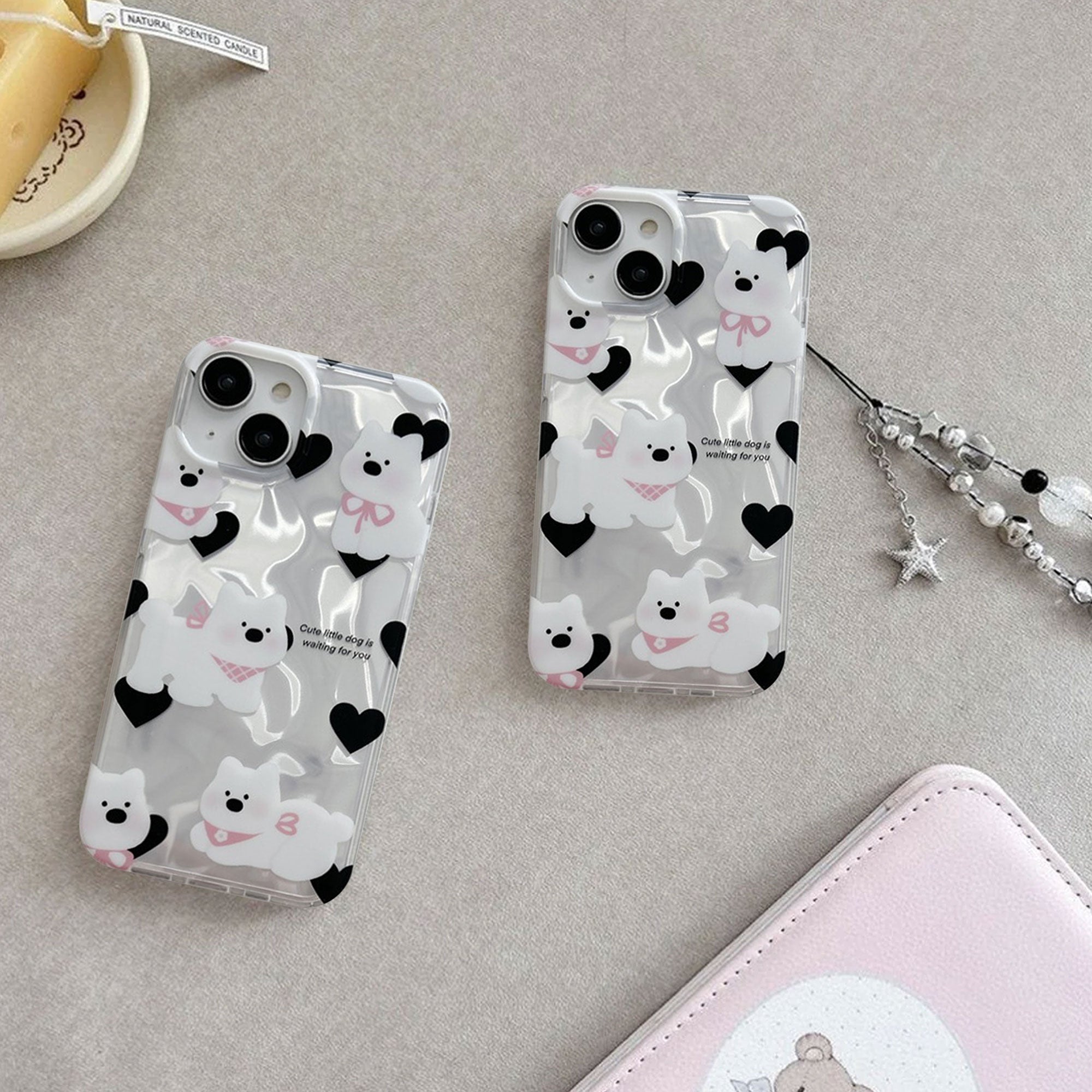 Peeperly Cute Bowknot 3D Puppy Case – No Color
