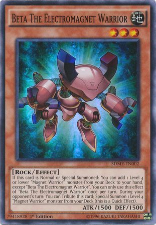 Yu-Gi-Oh! Beta The Electromagnet Warrior - SDMY-EN002 - Super Rare - 1st Edition