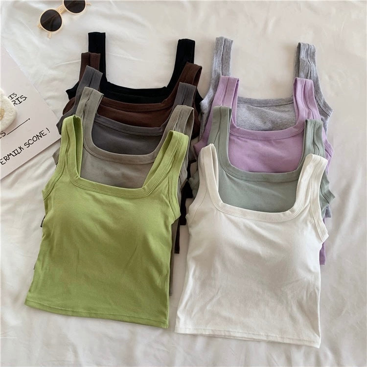 Alamode By Akanksha Jared Tank Tops with Inbuilt Bra