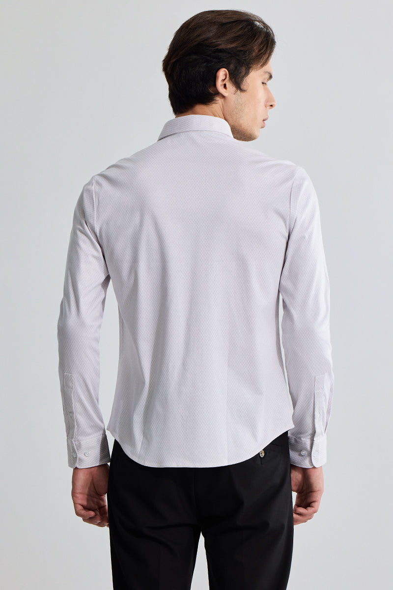SNITCH EasyFlex Self Design Grey Shirt - view 6