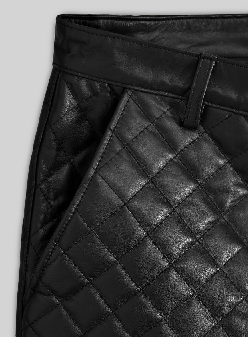 StudioSuits Bocelli Quilted Leather Pants - view 4