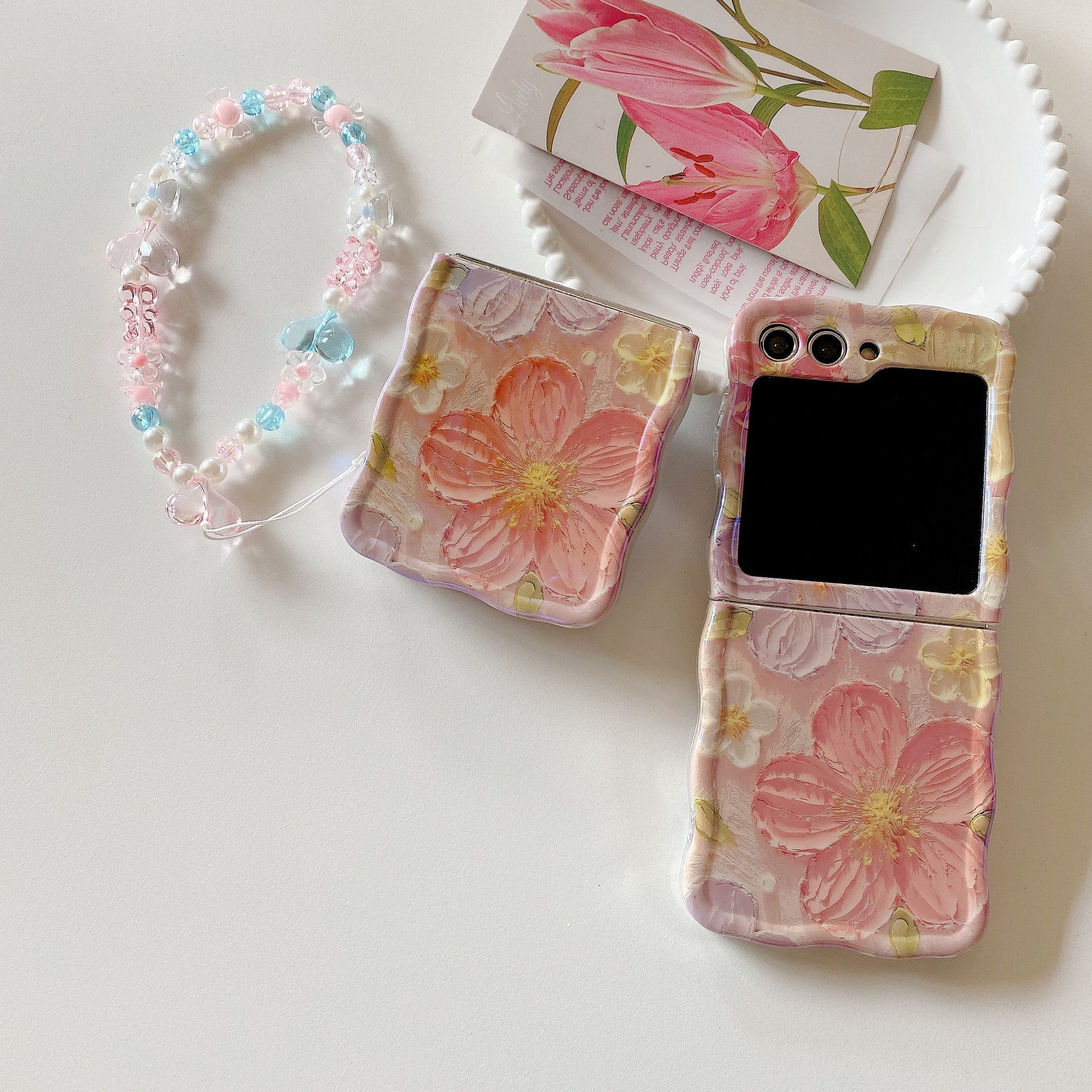 Peeperly Artistic Camellia Blooms Case with Charm - Samsung - view 4