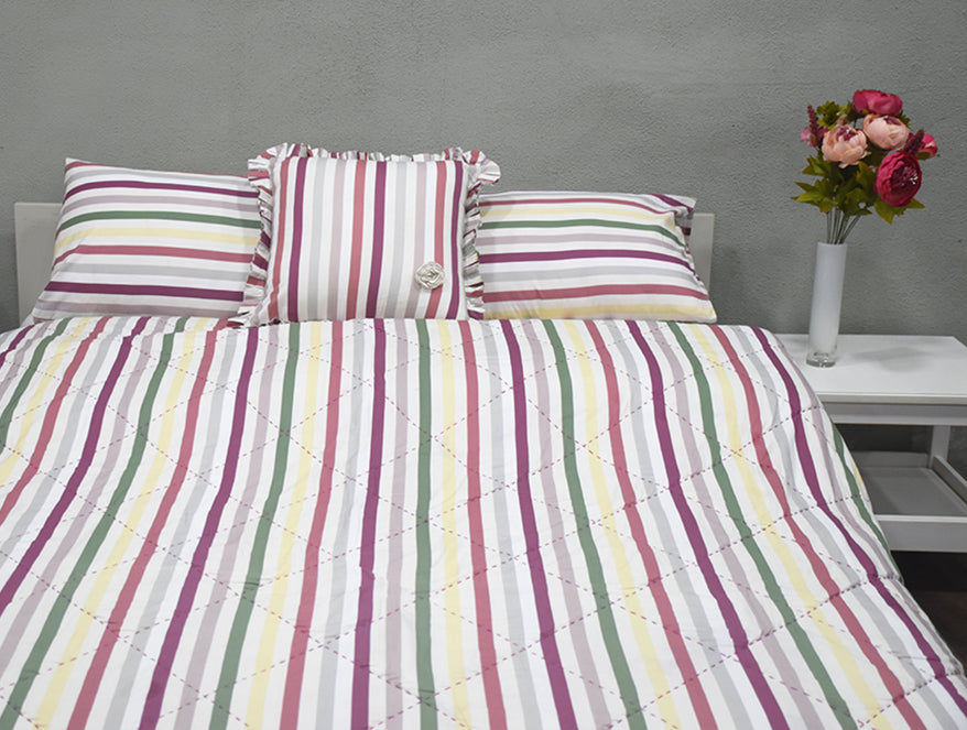 Spaces India Geometric Multi 100% Cotton Double Bedspread - Imperial By Spun