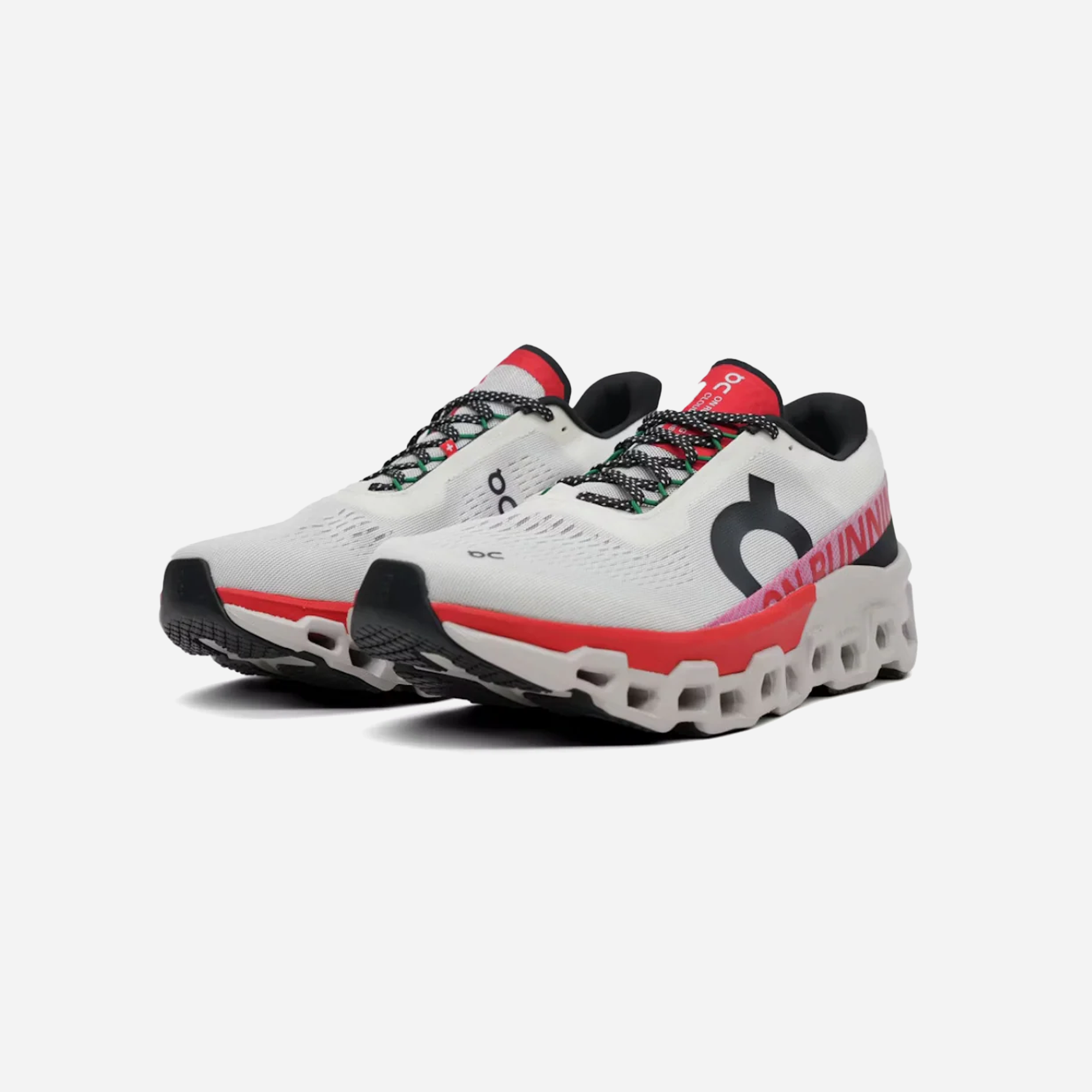 On Running Cloudmonster 2 Ivory Silver Red - view 2