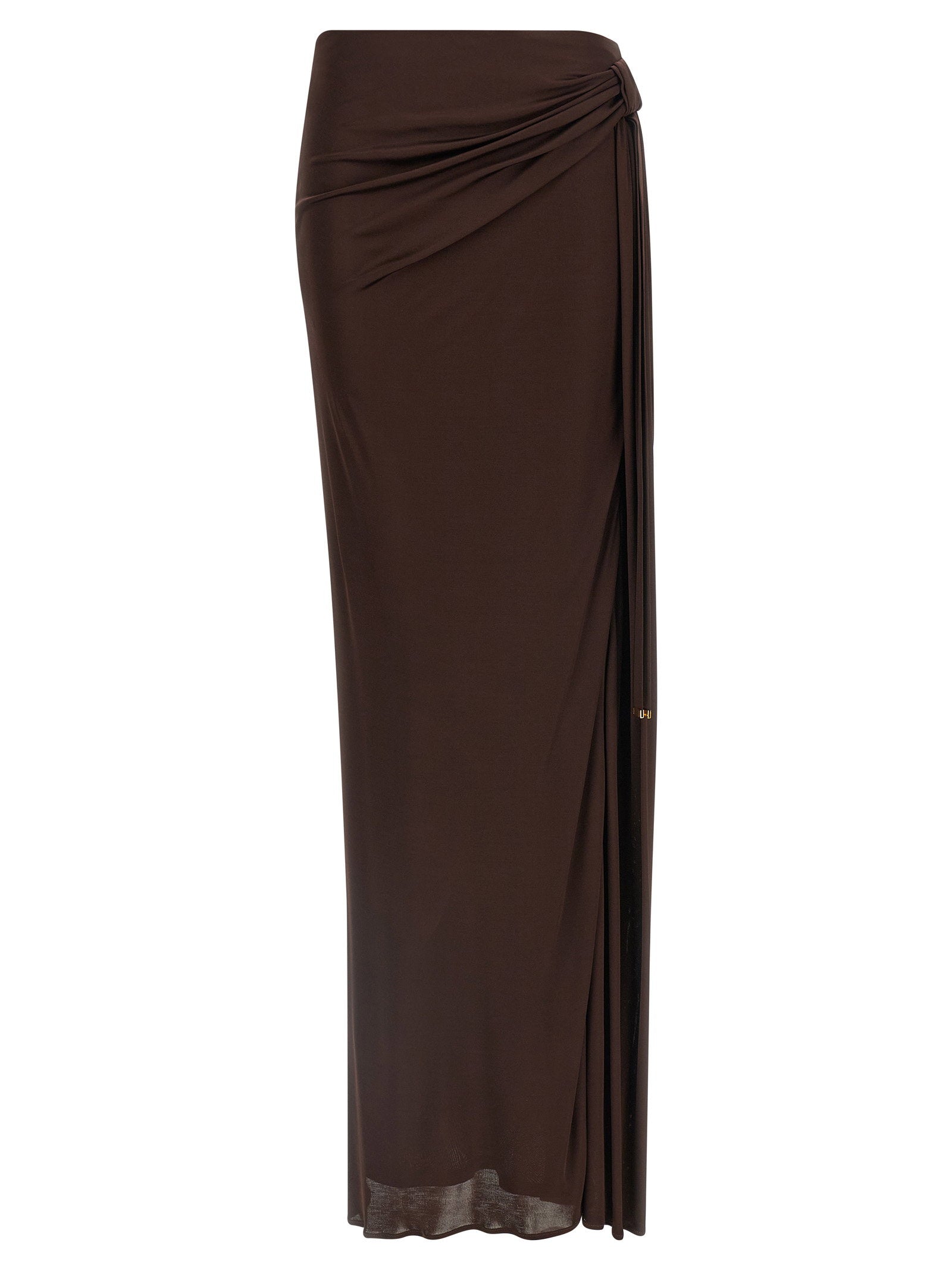 Elisabetta Franchi Shiny Viscose Skirt – 100% viscose