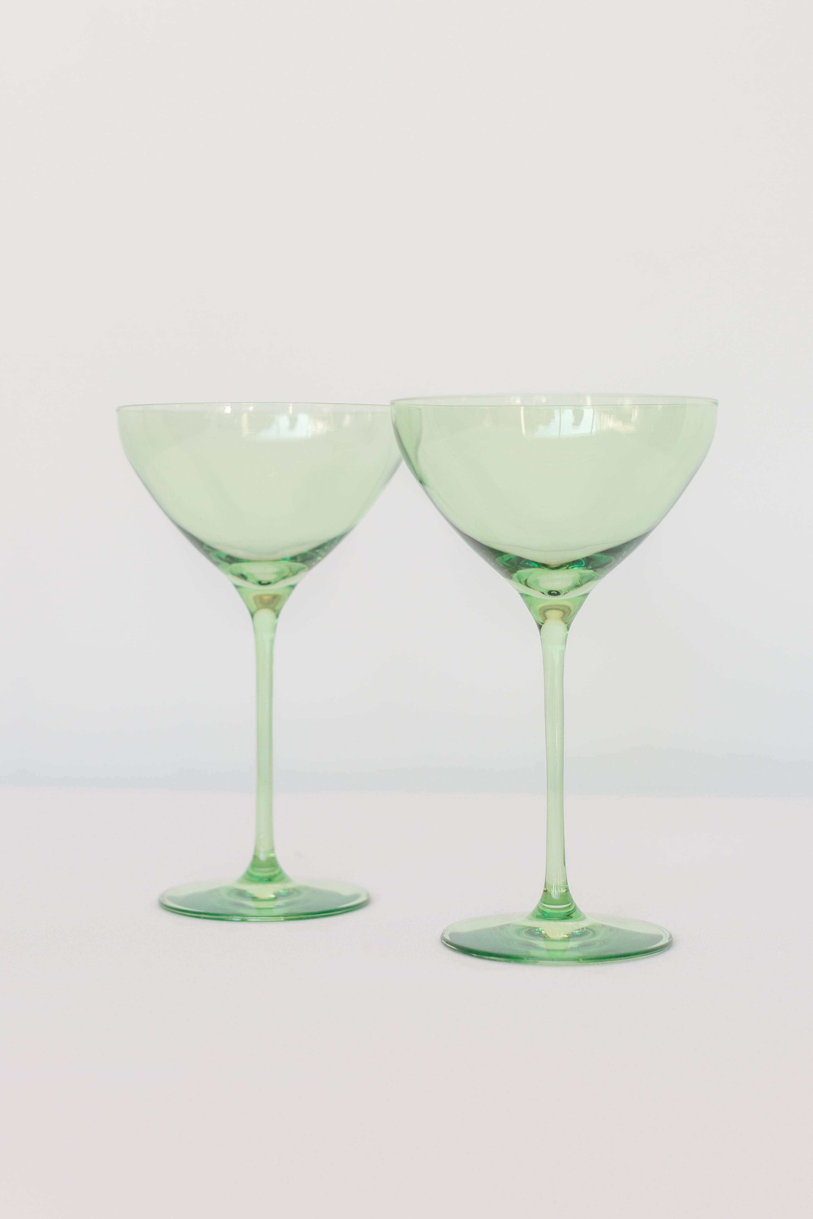 Estelle Colored Glass Estelle Colored Martini Glass - Set of 2 {Mint Green}