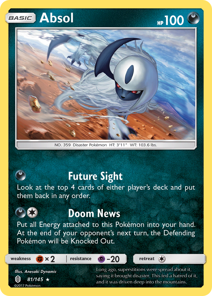 Rare holo sm2-81 – Pokémon Absol - 81/145 - Rare Holo [sm2-81] [Reverse Holo] - Absol - 81/145 - Rare Holo
