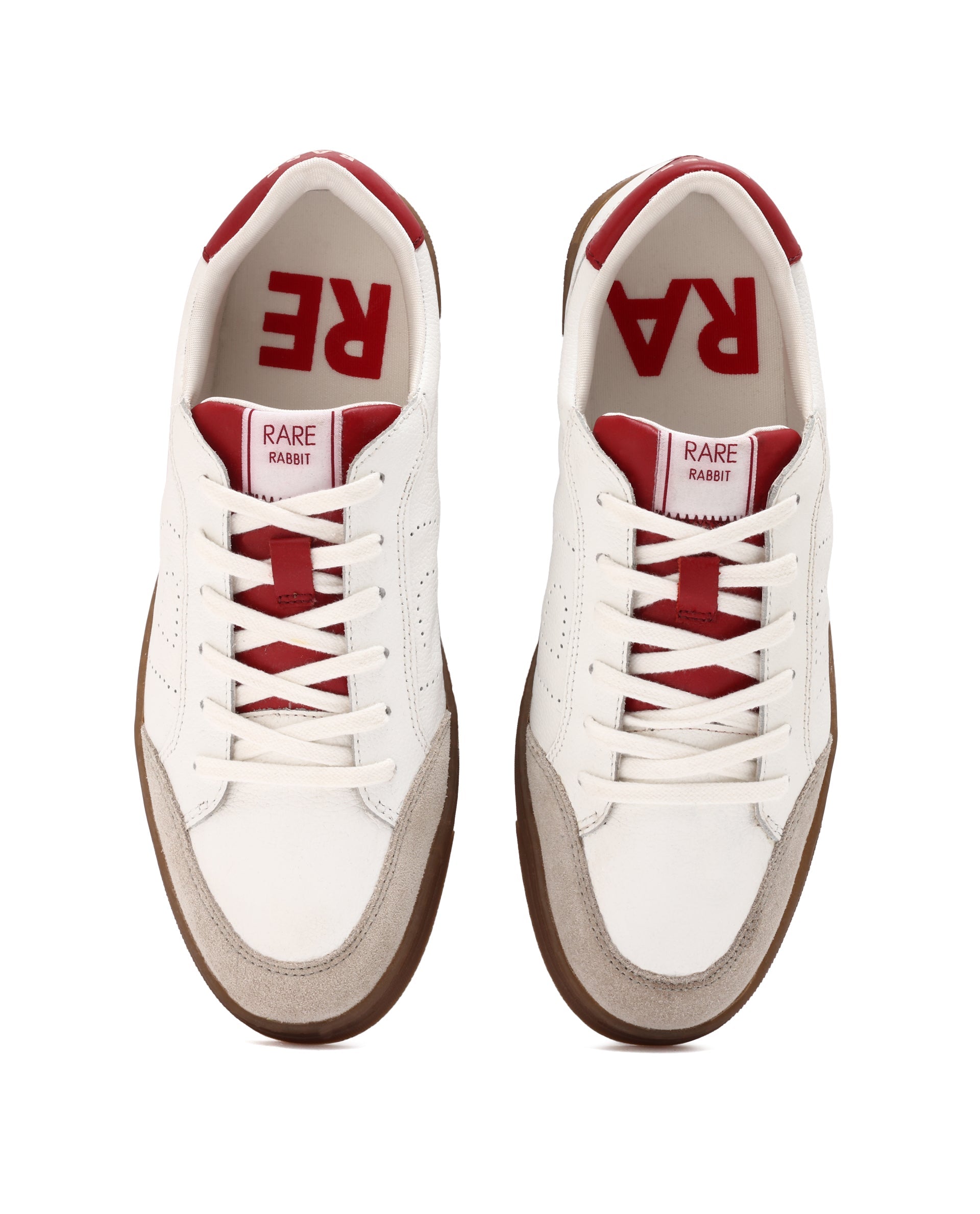 Rare Rabbit Mens Rocco Red Round Toe Low Top Perforated Lace-Up Sneaker Shoes - view 4