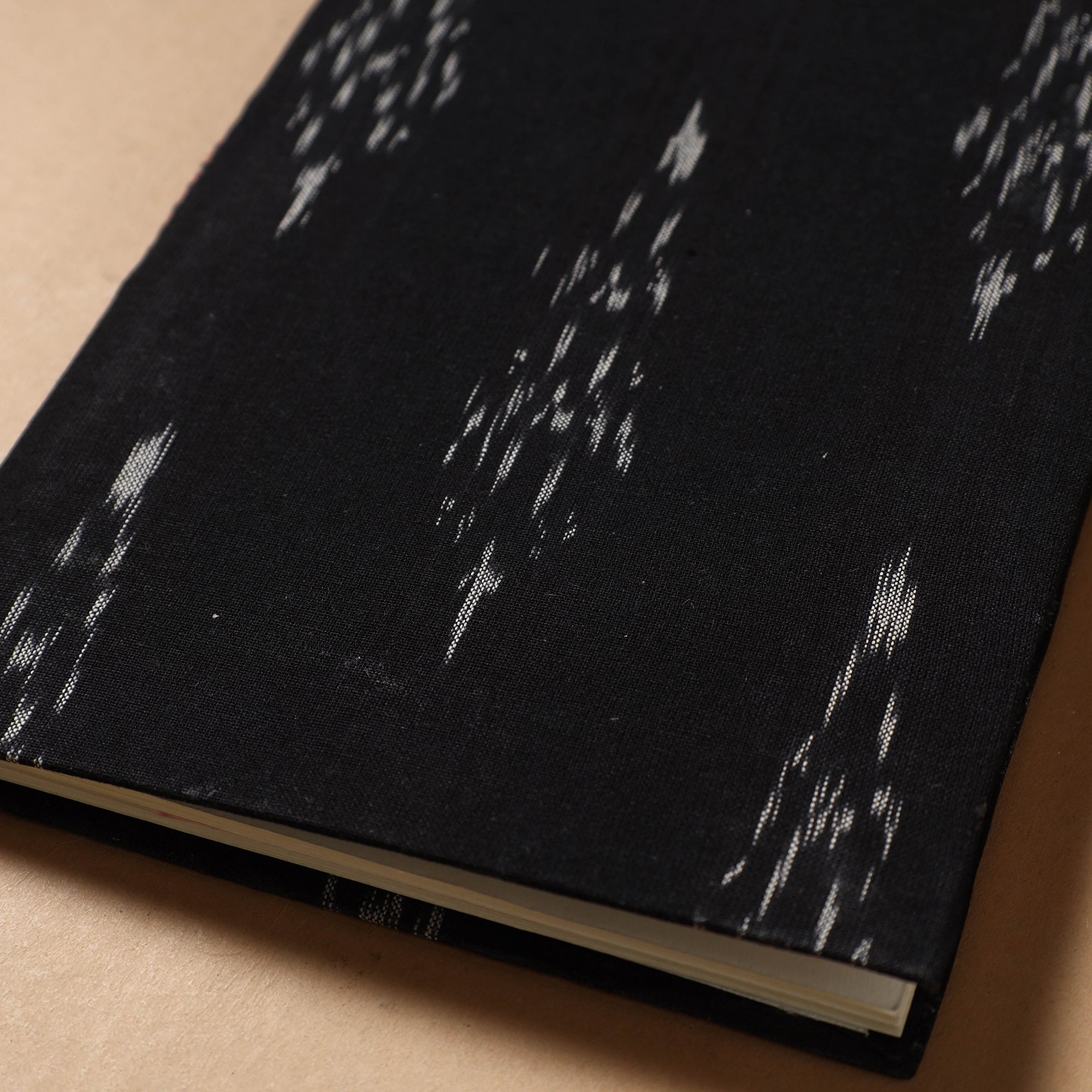CHUTNEY CRAFT STUDIO Black - Ikat Fabric Cover Handmade Paper Notebook (9 x 7 in) - view 2