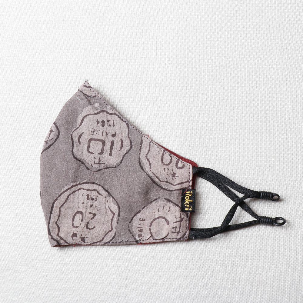 JALPARI Bindaas Block Printed Cotton 3 Layer Snug Fit Face Cover