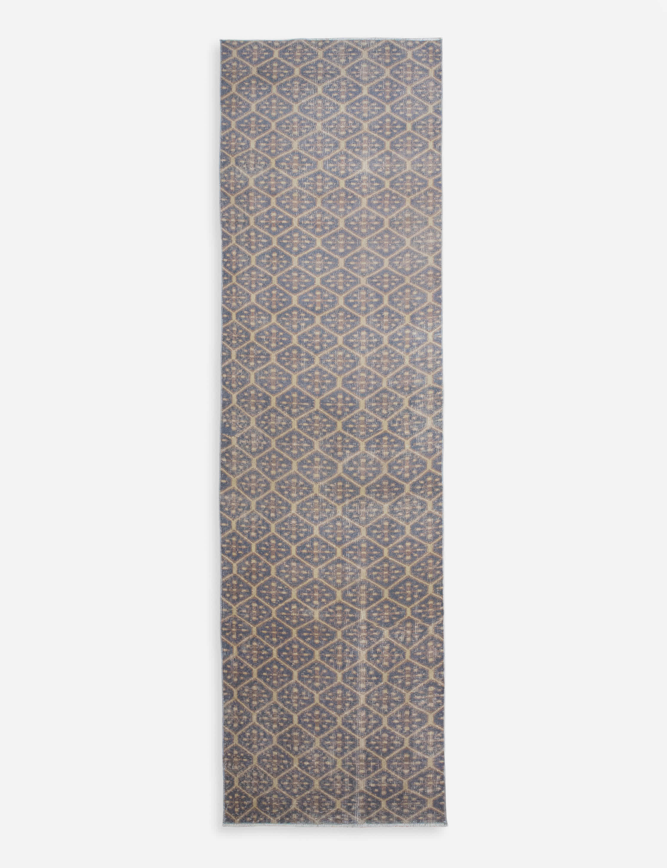 Lulu and Georgia Vintage Turkish Hand-Knotted Wool Runner Rug No. 317, 2'6" x 10'10"