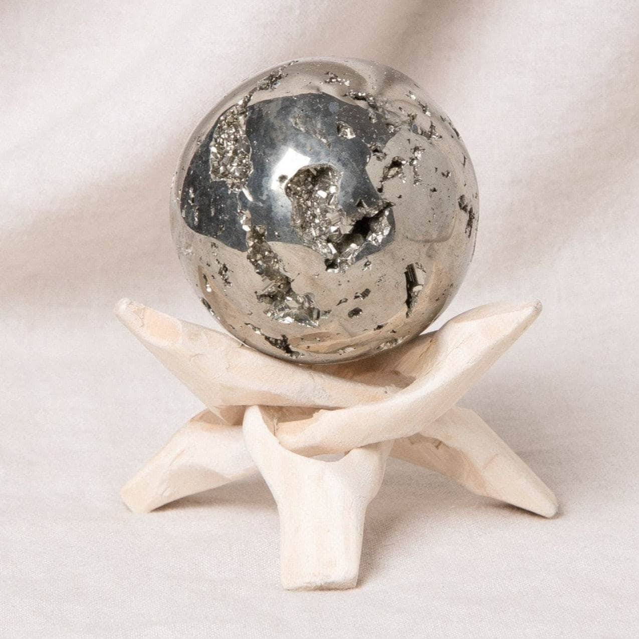 Tiny Rituals Natural Pyrite Sphere - AAA Premium Quality - view 5