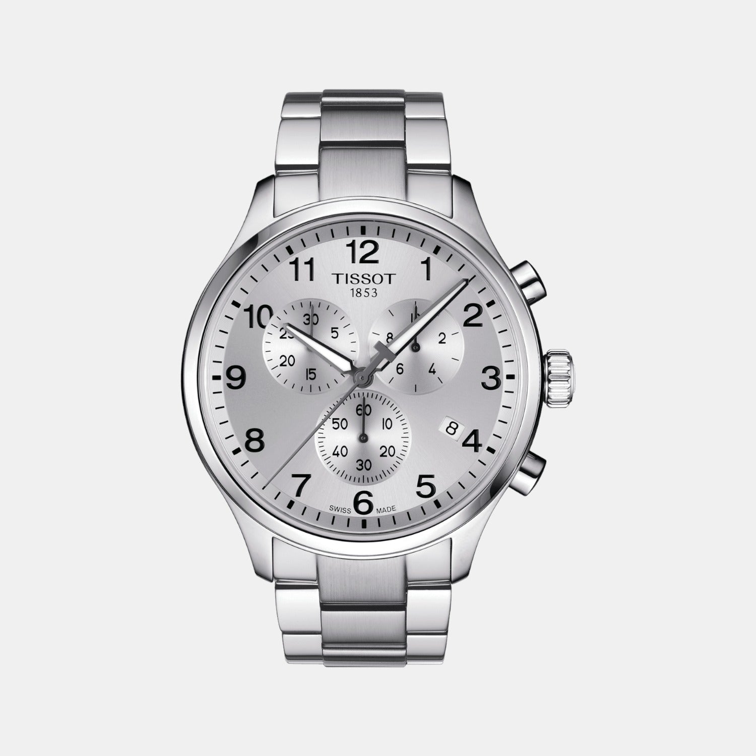 Tissot Chrono Xl Classic Men Quartz Silver Dial Chronograph Stainless Steel Watch T1166171103700