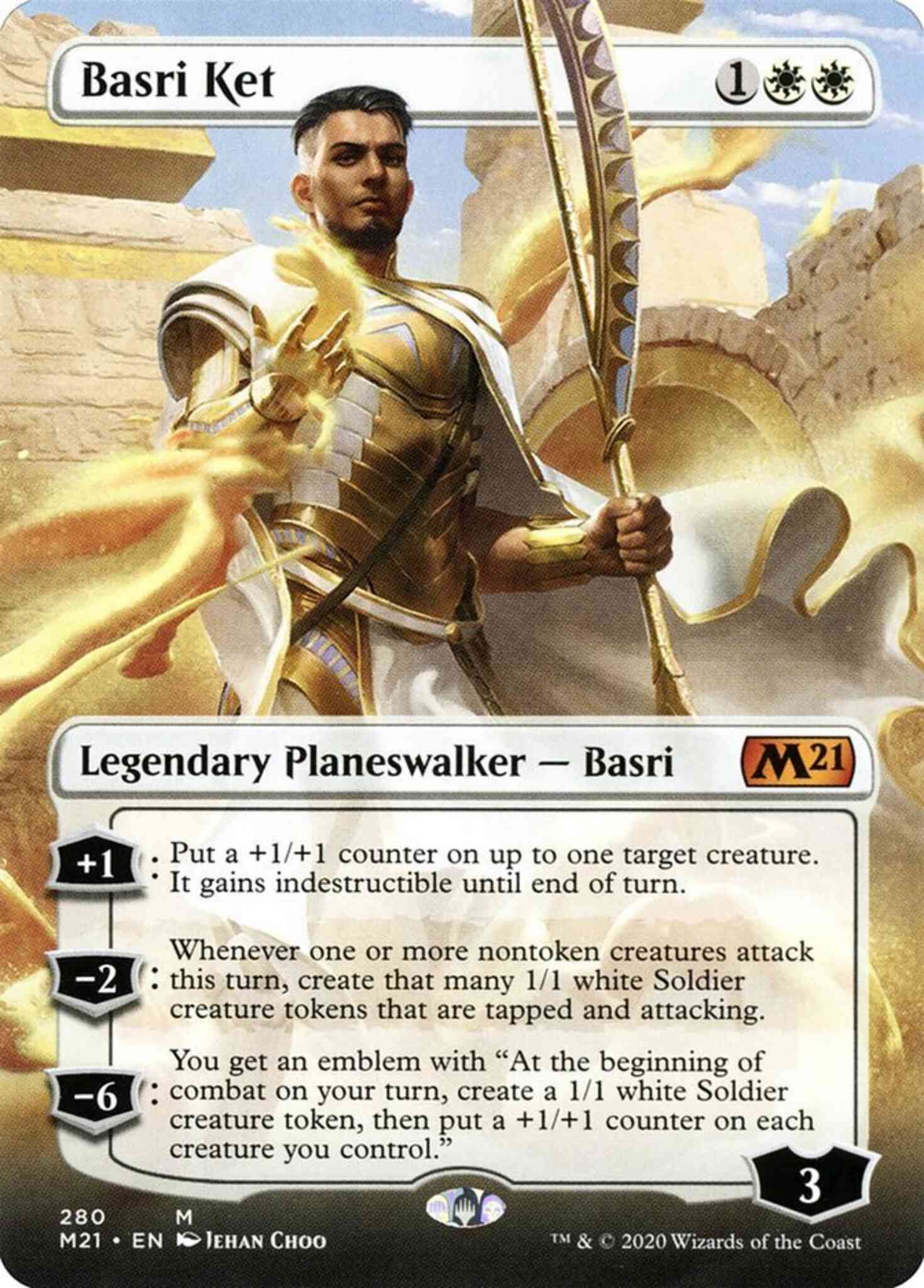 Basri ket 280 – Magic Basri Ket [280] [Borderless] [Core Set 2021] [Non-Foil]
