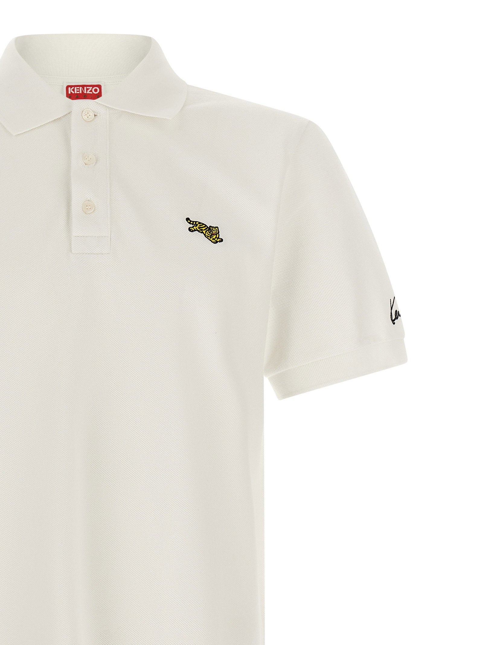 Kenzo Happy Tiger Polo Shirt – 100% cotton - view 3