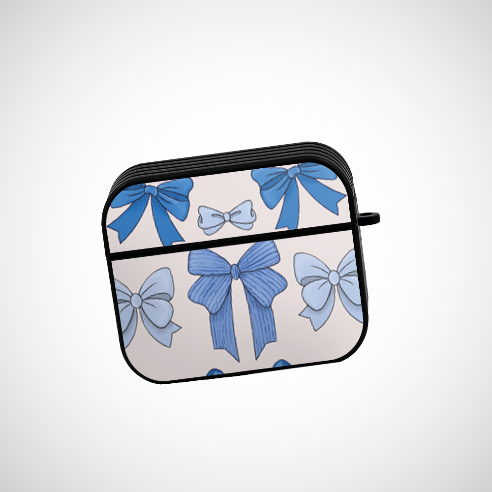 Cover It Up Aesthetic Blue Bow Glass Airpods 3rd Gen Case Covers