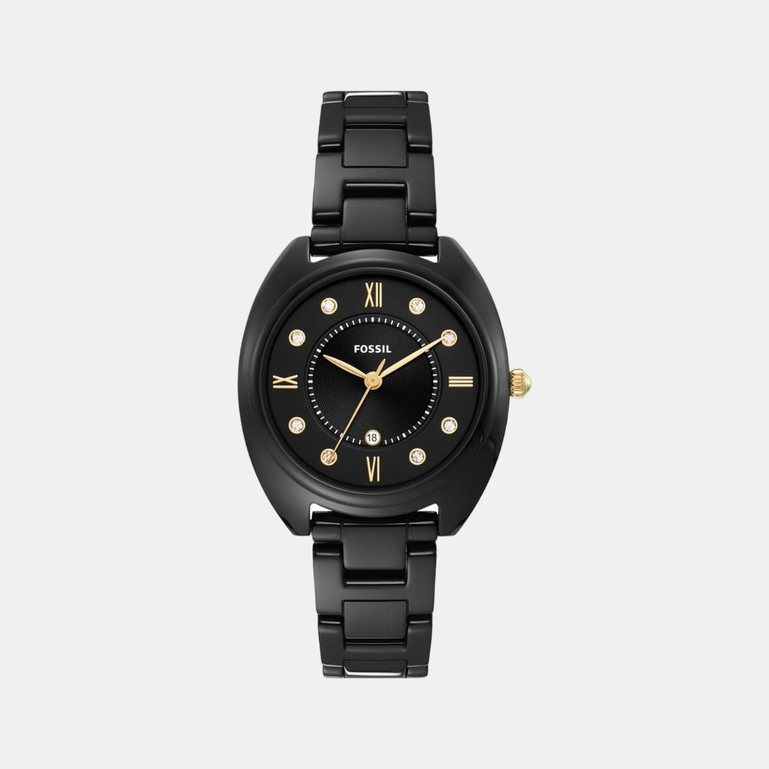 Fossil Gabby Women Quartz Black Dial Analog Ceramic Watch CE1114