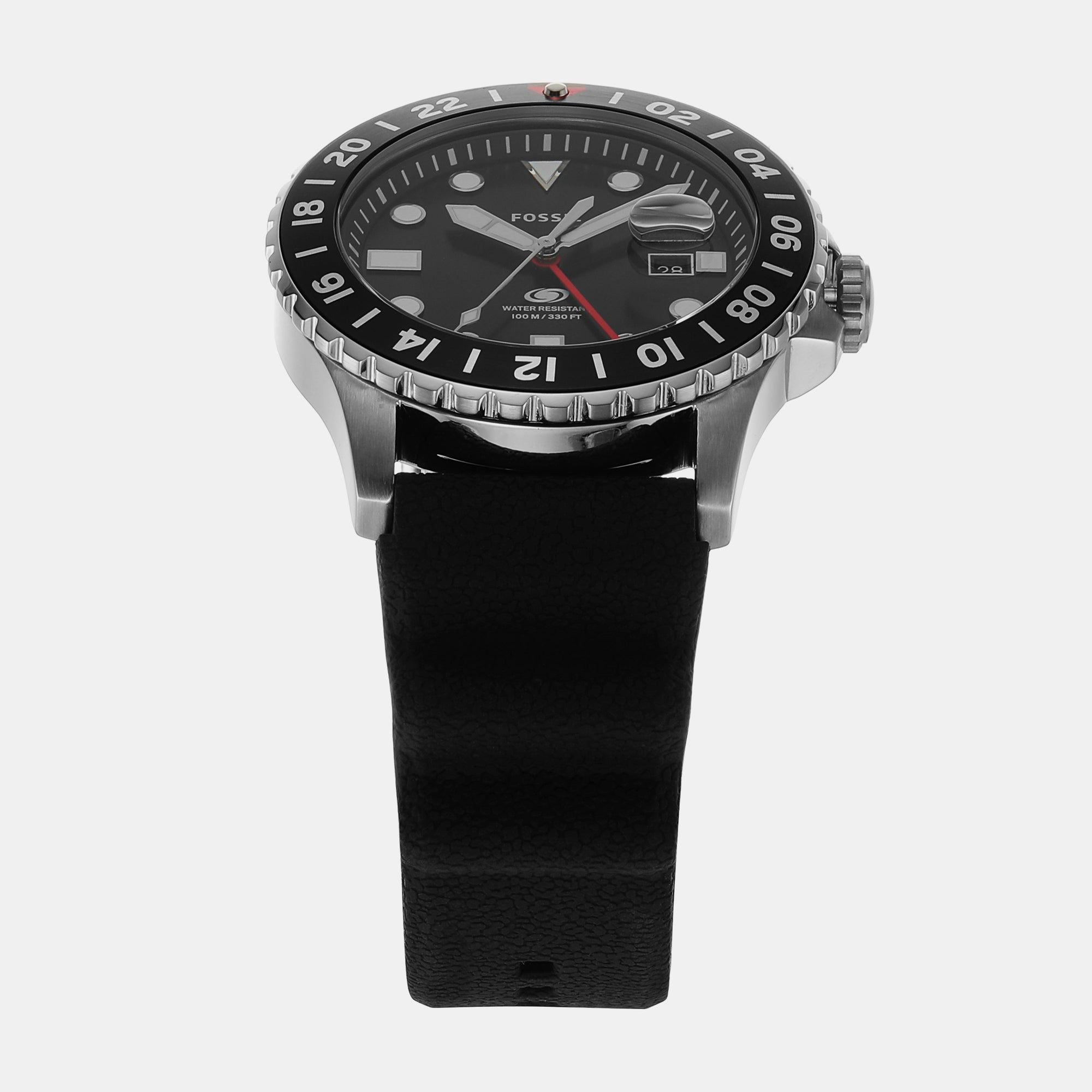 Fossil Blue GMT Men Black Dial Analog Silicone Watch FS6036 - view 2