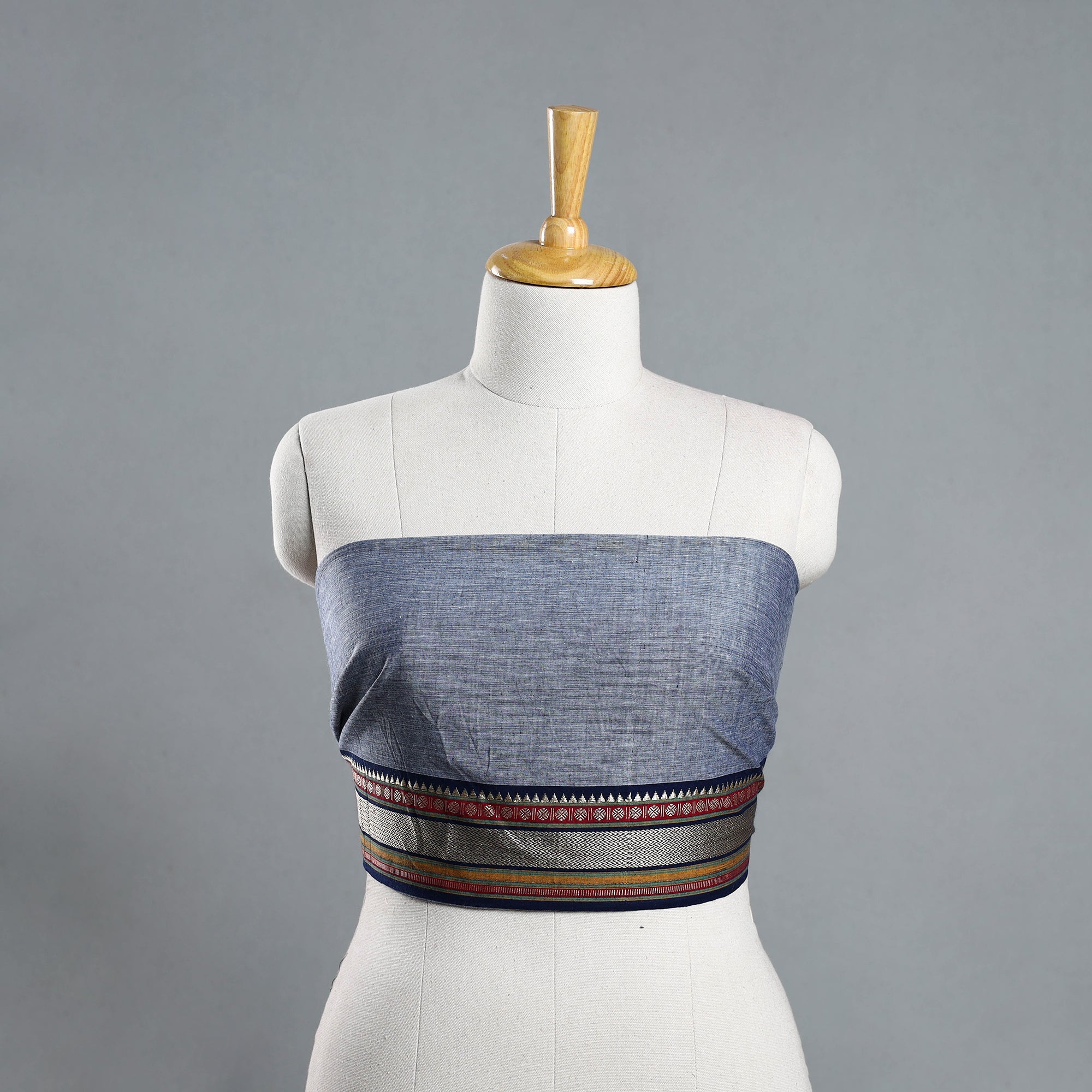 NOORI BAZAR Blue - Dharwad Cotton Blouse Piece 100