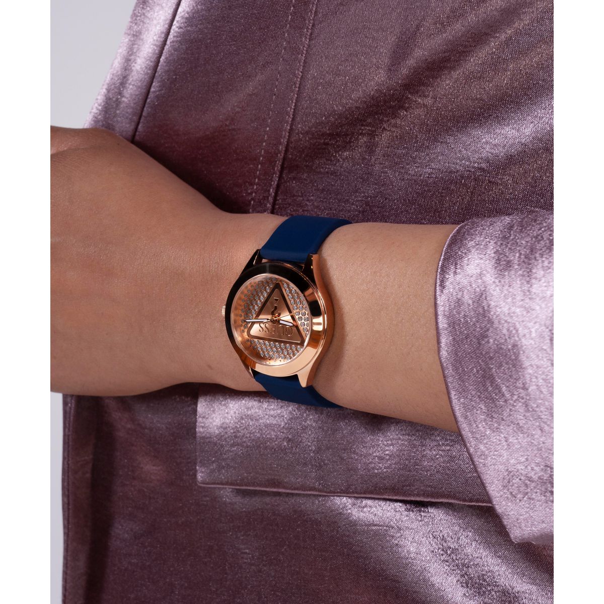 Guess Glitz Women Quartz Rose Gold Dial Analog Silicone Watch GW0745L4 - view 8