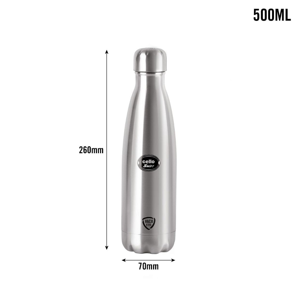 Cello Swift Flask, Vacusteel Water Bottle, 500ml - view 5