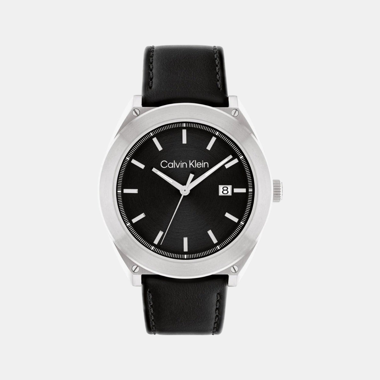 Calvin Klein Casual Essentials Men Quartz Black Dial Analog Leather Watch 25200201