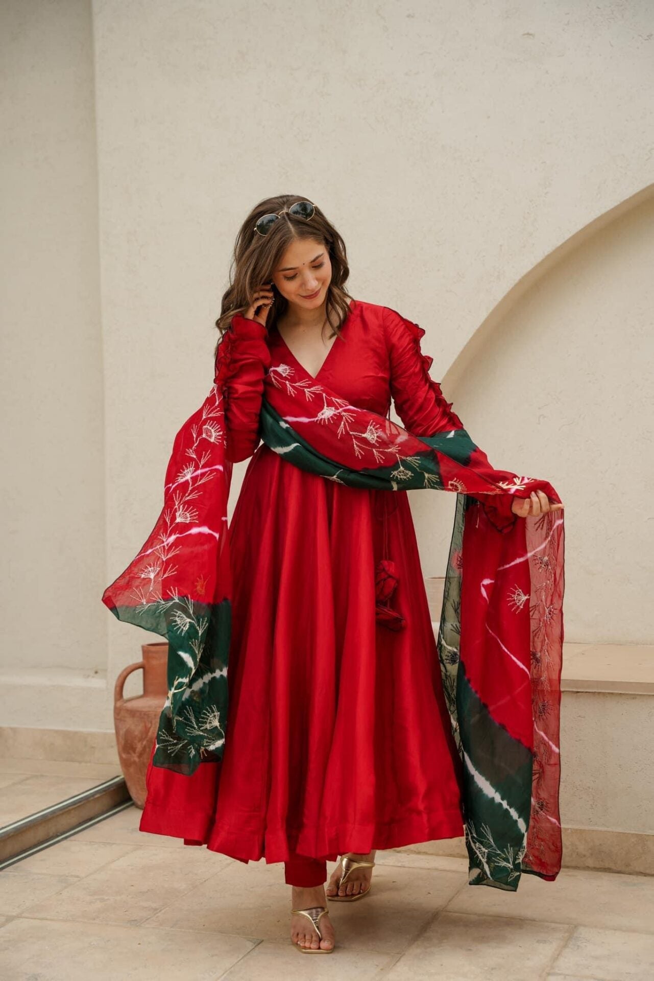 Idaho-o cardinal red suit set - view 3