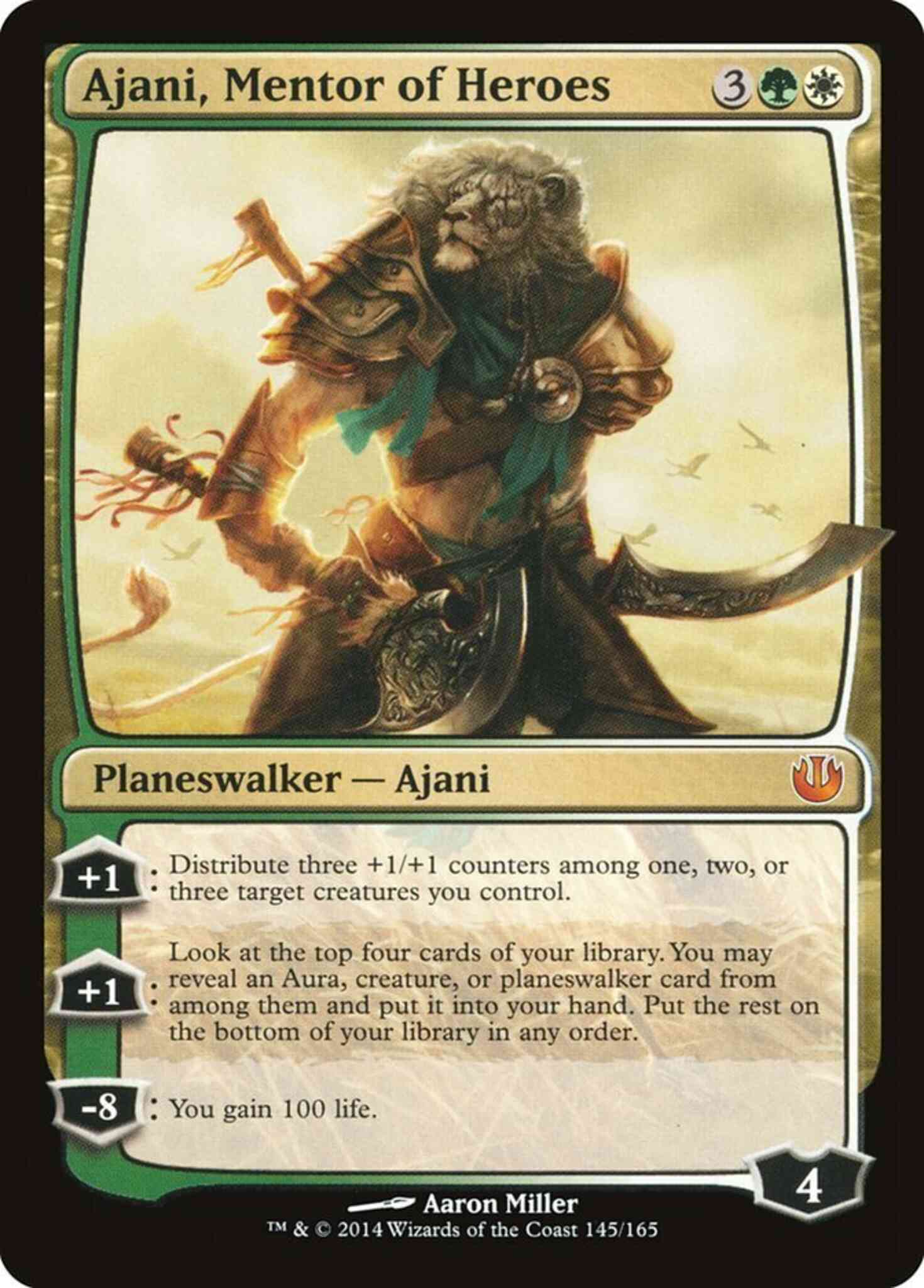 Magic Ajani, Mentor of Heroes [145] [Journey into Nyx] [Non-Foil]