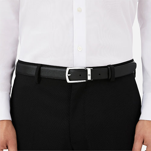 Montblanc Mont Blanc, Black 30 mm leather belt - view 2