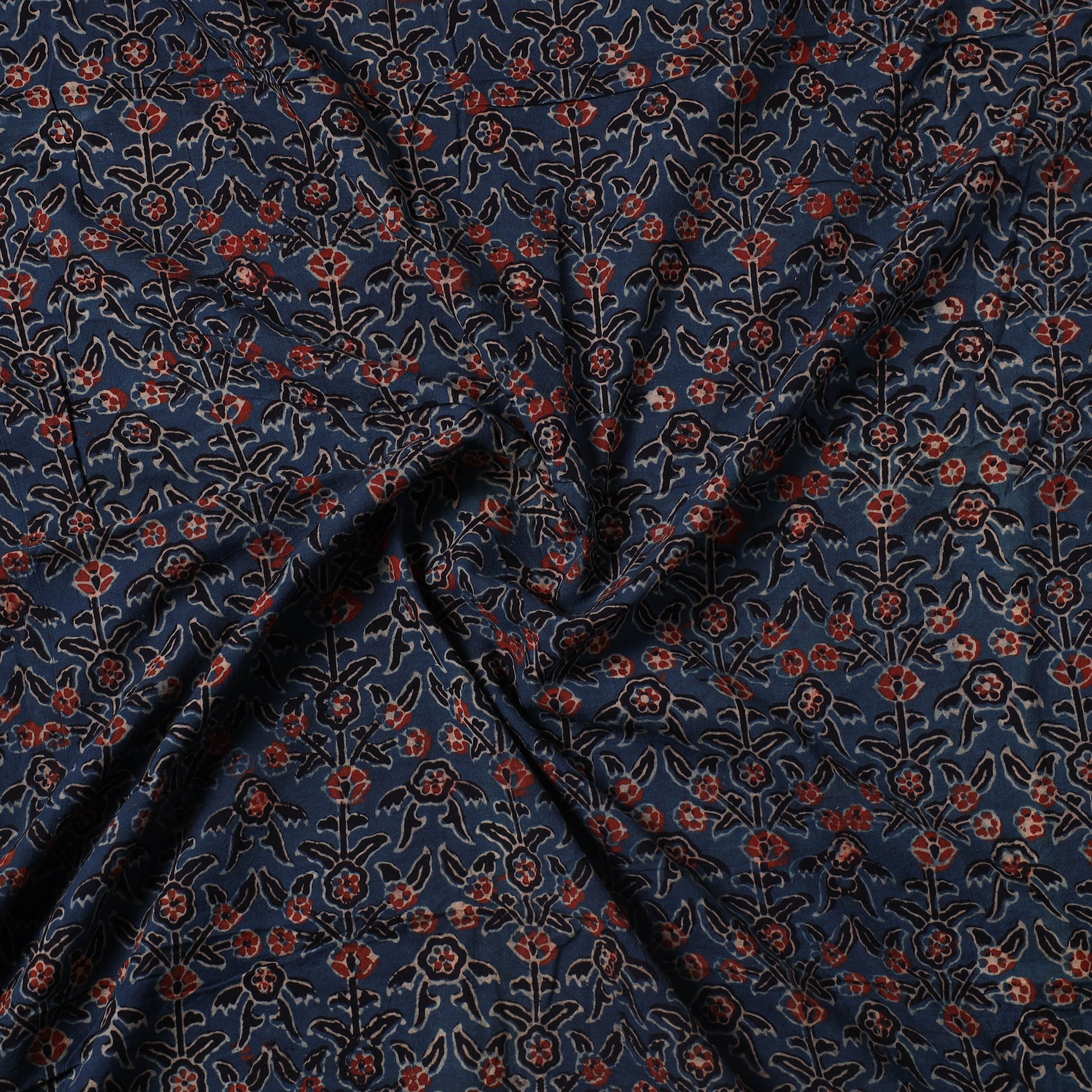 KACHCHH JI CHHAAP Blue - Ajrakh Block Printed Cotton Precut Fabric (1.6 meter) 19 - view 2