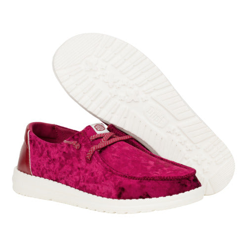 HEYDUDE shoes Wendy Crushed Velvet - Burgundy - view 3