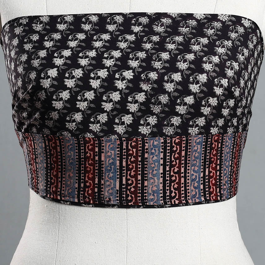 NOORI BAZAR Black - Block Printed Cotton Bagru Blouse Piece 27 - view 3